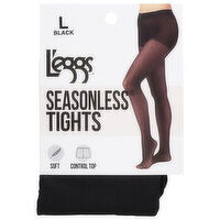 L'eggs Tights, Seasonless, Black, L, 1 Each