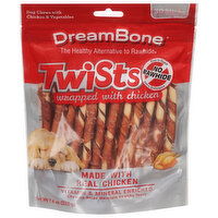 DreamBone Dog Chews, with Chicken & Vegetable, Wrapped with Chicken, Twists, 30 Each