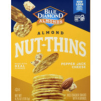 Blue Diamond Rice Crackers Snacks with Almonds, Pepper Jack Cheese, 4.25 Ounce