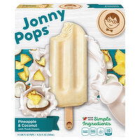 JonnyPops Pops, Pineapple & Coconut, 4 Each