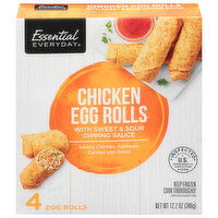 Essential Everyday Chicken Egg Rolls, with Sweet & Sour Dipping Sauce, 4 Each