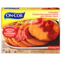 On-Cor Breaded Chicken Parmagiana Patties with Tomato Sauce, 6 Each