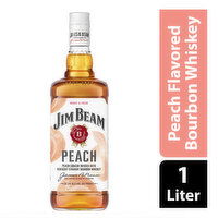 Jim Beam Peach Bourbon Whiskey, 1 Litre