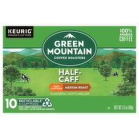 Green Mountain Coffee Roasters Coffee, Medium Roast, Half-Caff, K-Cup Pods, 10 Each