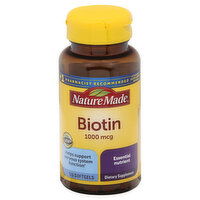 Nature Made Biotin, 1000 mcg, Softgels, 120 Each