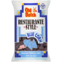 Old Dutch Restaurante Style Blue Corn Premium Tortilla Chips, 13 Ounce