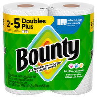 Bounty Paper Towels, Select-A-Size, White, 2-Ply, Double Plus Rolls, 2 Each
