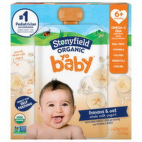 Stonyfield Organic Yo Baby Yogurt, Organic, Banana & Oat, Whole Milk, 4 Each