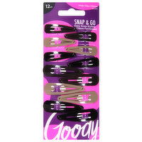 Goody Snap Clips, Snap & Go, 12 Each