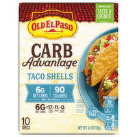 Old El Paso Carb Advantage Gluten Free Taco Shells, 10 Each