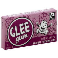 Glee Gum Chewing Gum, Natural, Triple Berry, 16 Each
