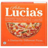 Lucia's Pizza, Chicken Tikka Masala, Naan Crust, Artisan, 23.5 Ounce