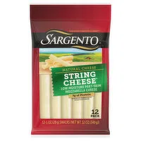 Sargento String Cheese, Snacks, 12 Pack, 12 Each