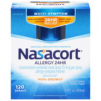 Nasacort Nasal Spray, Allergy 24 Hr, Multi-Symptom, Non-Drowsy, Original Prescription Strength, 55 mcg, 0.57 Fluid ounce