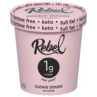 Rebel Ice Cream, Cookie Dough, 1 Pint