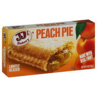 JJ's Bakery Pie, Peach, Lightly Glazed, 4 Ounce