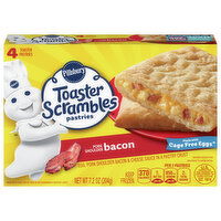 Pillsbury Toaster Scrambles Toaster Pastries, Bacon, 4 Each