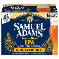 Samuel Adams Beer, IPA, Non-Alcoholic, Just the Haze, 12 Each