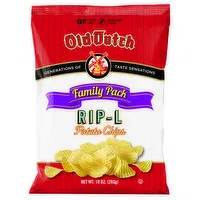 Old Dutch Foods Family Pack RIP-L Potato Chips, 10 Ounce