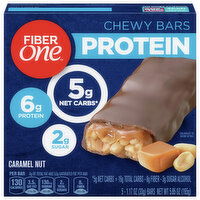 Fiber One Chewy Bars, Caramel Nut, Protein, 5 Each