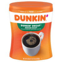 Dunkin' Dunkin' Decaf Decaffeinated Ground Medium Roast Coffee, 30 Ounce