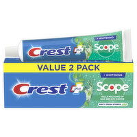 Crest Whitening Plus Scope Toothpaste, Minty Fresh, 2 Pack, 10.8 Ounce
