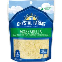 Crystal Farms Cheese, Mozzarella, Finely Shredded