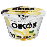 Oikos Yogurt, Nonfat, Vanilla Bean, Blended, Greek, 5.3 Ounce