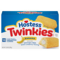 Hostess Twinkies Sponge Cake, with Creamy Filling, Banana, 10 Each