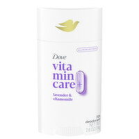 Dove Vitamin Care+ Dedorant, Aluminum Free, Lavender & Chamomile, 2.6 Ounce