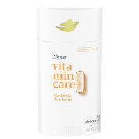 Dove Vitamin Care+ Deodorant, Aluminum Free, Peaches & Shea Butter, 2.6 Ounce