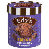 Edy's Frozen Dairy Dessert, Extra Triple Fudge Brownie, 1.5 Quart