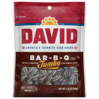 David Bar-B-Q Flavored Salted and Roasted Jumbo Sunflower Seeds Keto Friendly Snack, 5.25 Ounce