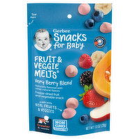 Gerber Snacks for Baby Fruit & Veggie Melts, Very Berry Blend, Crawler (8+ Months), 1 Ounce