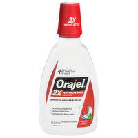 Orajel Toothache Rinse, 2X Medicated, Soothing Mint, 16 Fluid ounce