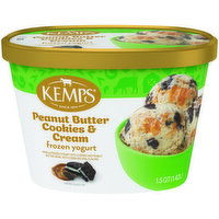 Kemps Peanut Butter Cookies & Cream Frozen Yogurt, 1.5 Quart