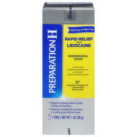 Preparation H Hemorrhoidal Cream, Rapid Relief with Lidocaine, 1 Ounce