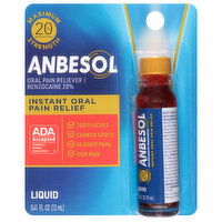 Anbesol Instant Oral Pain Relief Maximum Strength Liquid, 0.41 Fluid ounce