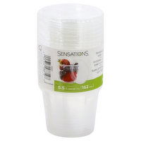 Sensations Portion Cups with Lids, 5.5 Ounce, 16 Each