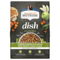 Rachael Ray Nutrish Dish Dog Food, Chicken & Brown Rice Recipe with Veggie & Fruit Blend, 11.5 Pound