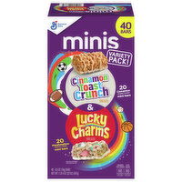 General Mills Mini Bars, Cinnamon Toast Crunch/Lucky Charms, Minis, Variety Pack, 40 Each