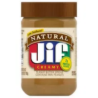 Jif Peanut Butter Spread, Low Sodium, Natural, Creamy, 28 Ounce