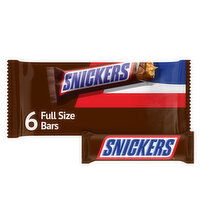 Snickers SNICKERS Full Size Chocolate Candy Bars, 11.16 oz (6 Pack), 11.16 Ounce