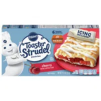 Pillsbury Toaster Strudel Toaster Pastries, Cherry, 6 Each