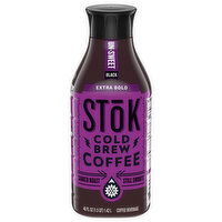 Stok Coffee Beverage, Darker Roast, Un-Sweet, Black, Extra Bold, Cold Brew, 48 Fluid ounce