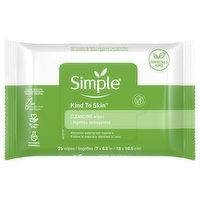 Simple Kind to Skin Wipes, Cleansing, 25 Each