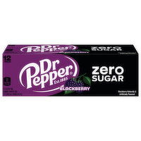 Dr Pepper Zero Sugar Blackberry Soda, 12 Each