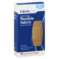 Equaline Adhesive Bandages, Flexible Fabric, Extra Large, 10 Each