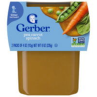 Gerber Sitter 2nd Foods Pea Carrot Spinach, 2 Each