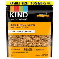 Kind Healthy Grains Oats & Honey Granola with Toasted Coconut, 17 Ounce